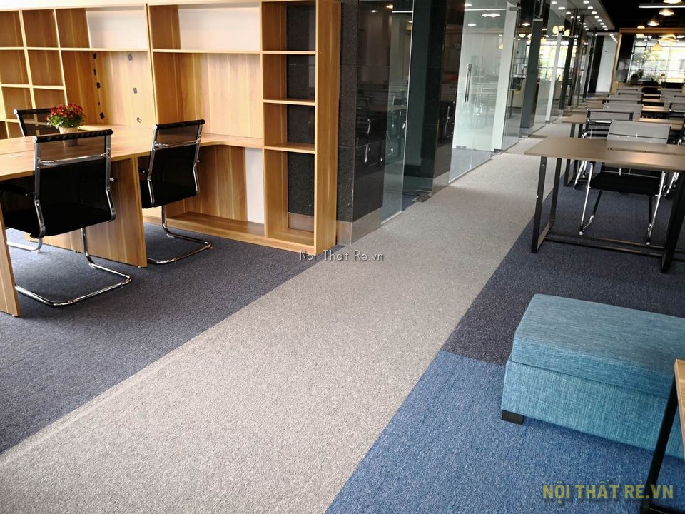 văn phòng coworking sử dụng thảm trải sàn